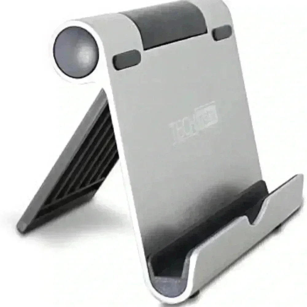 TechMatte iPhone/iPad Brushed Silver Metal Adjustable Stand Holder NWT